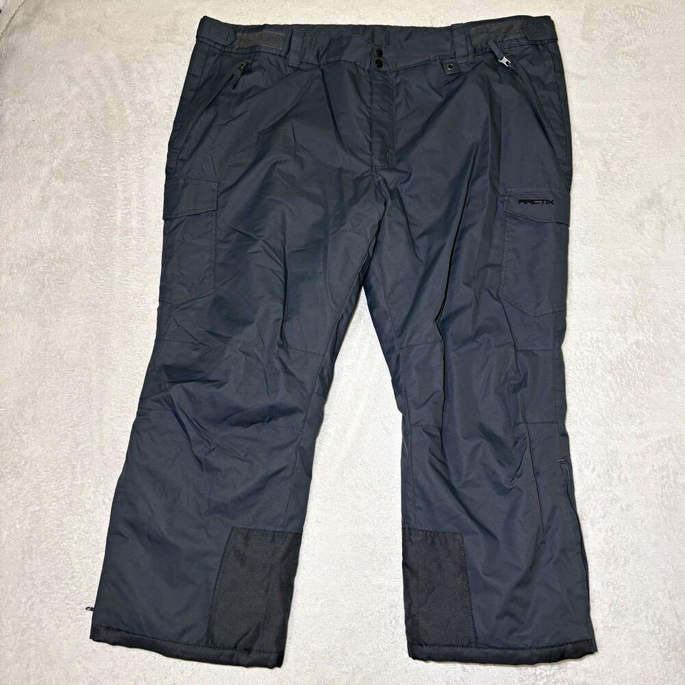Arctix Alpha 21 Men’s Gray Insulated 5K Waterproof Snow Pants 3XL 52x32 Pockets